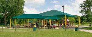 shaded playground area