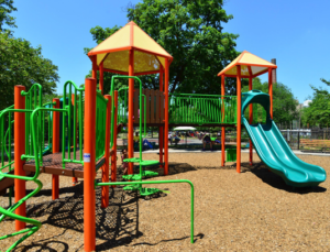 playground set with slide