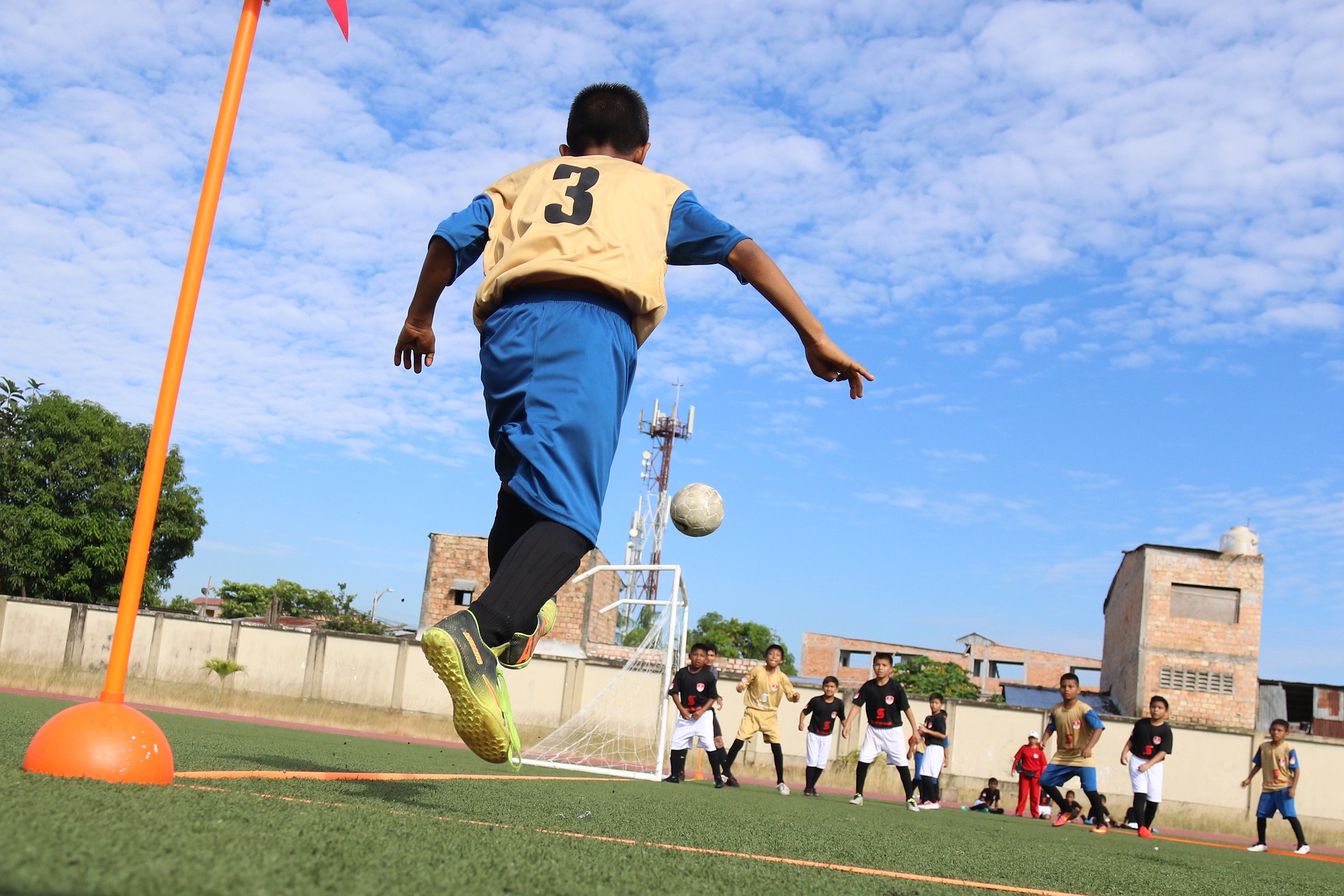 children playing sports