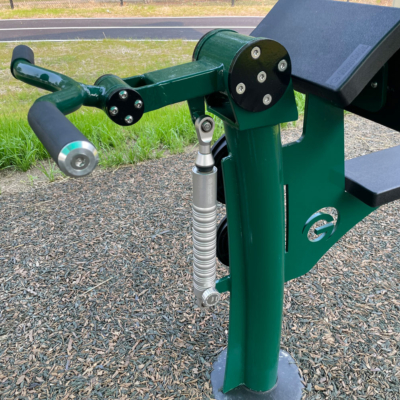 close up of a piece of outdoor fitness equipment